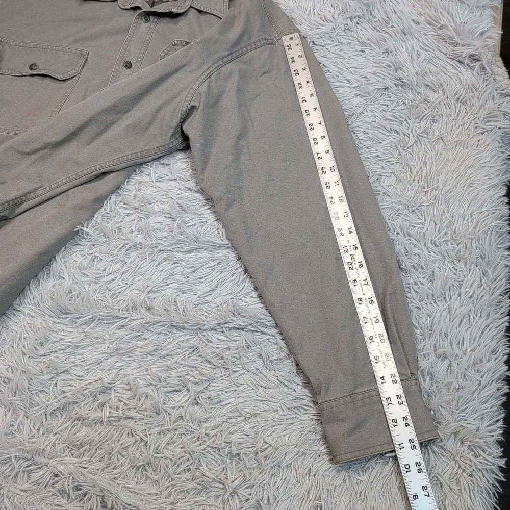 Cabela's Jacket Mens XL Gray Barn Chore  Work Pockets Shacket Button‎ Up Grunge